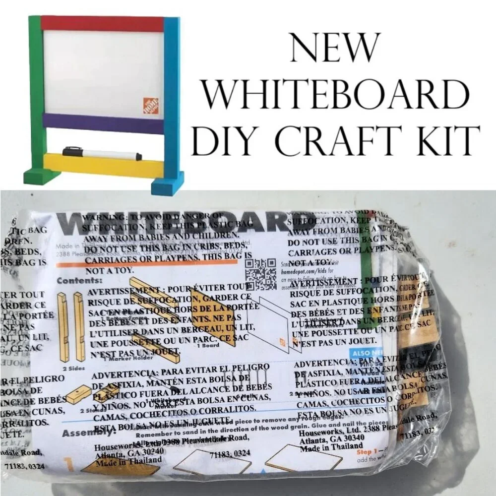 NEW Home Depot Kids Workshop Whiteboard Craft Kit Stem Toy DIY Building Set Whit